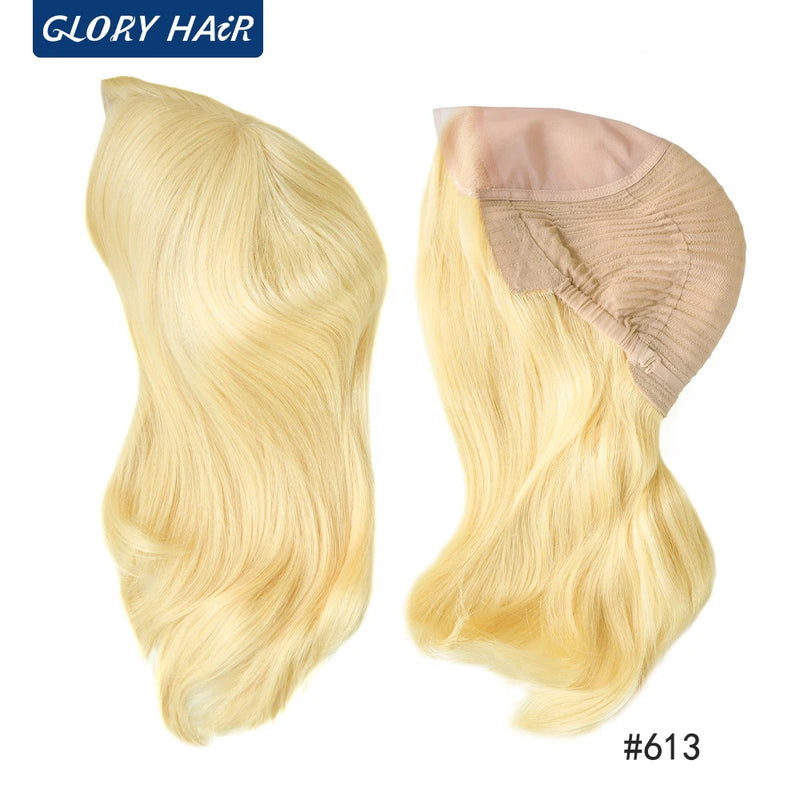 GLORYHAIR - MT11  14.5" Women Luxury Wig Mono Top Jewish Wig Lace Front Human Hair Wig Chinese Culticle Remy Hair Wigs for Women