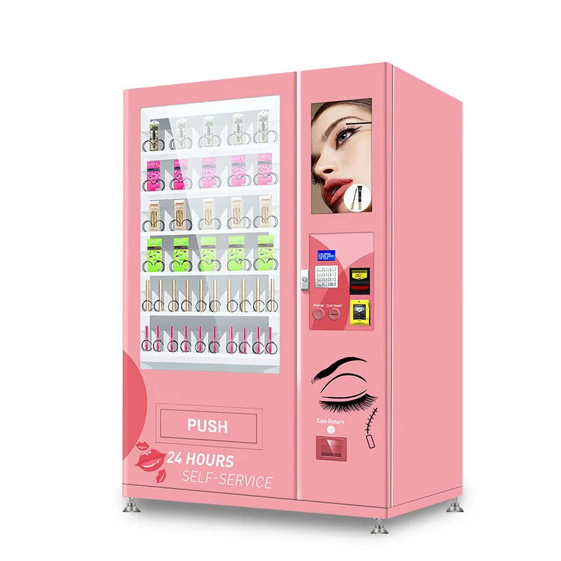 Touch Screen Hair Eyelash Cosmetics Vending Machine for Lashes Vending Machine Beauty Toiletry Bag Makeup Wigs Vendor Kiosk