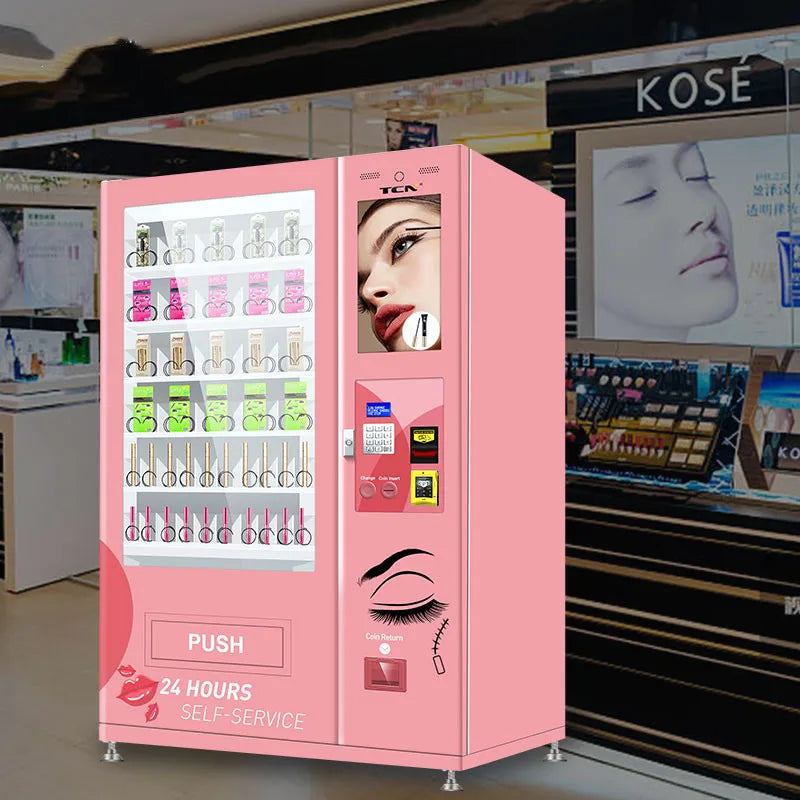 Touch Screen Hair Eyelash Cosmetics Vending Machine for Lashes Vending Machine Beauty Toiletry Bag Makeup Wigs Vendor Kiosk