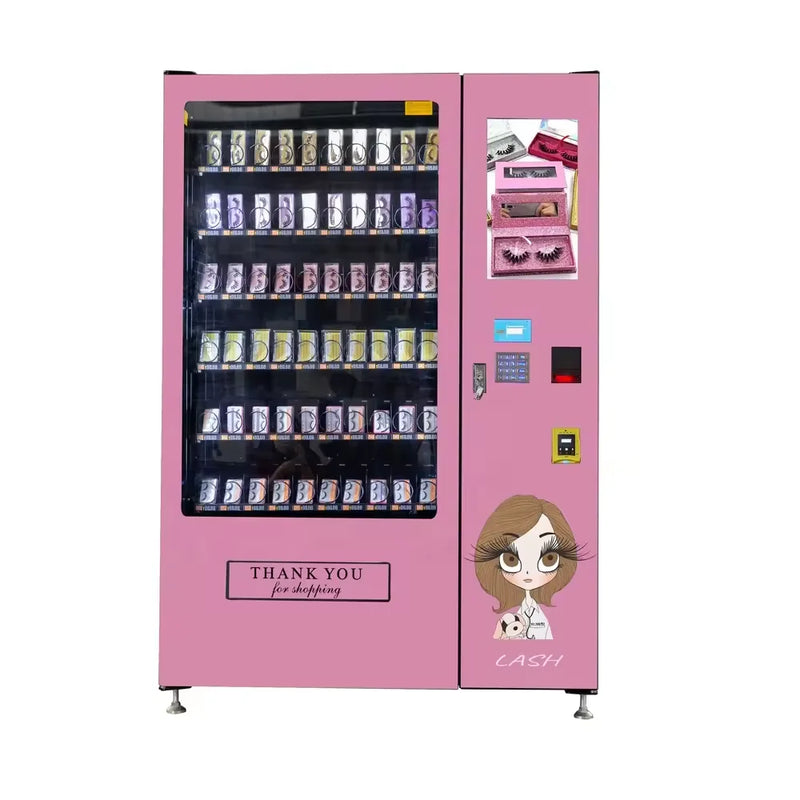 Touch Screen Hair Eyelash Cosmetics Vending Machine for Lashes Vending Machine Beauty Toiletry Bag Makeup Wigs Vendor Kiosk