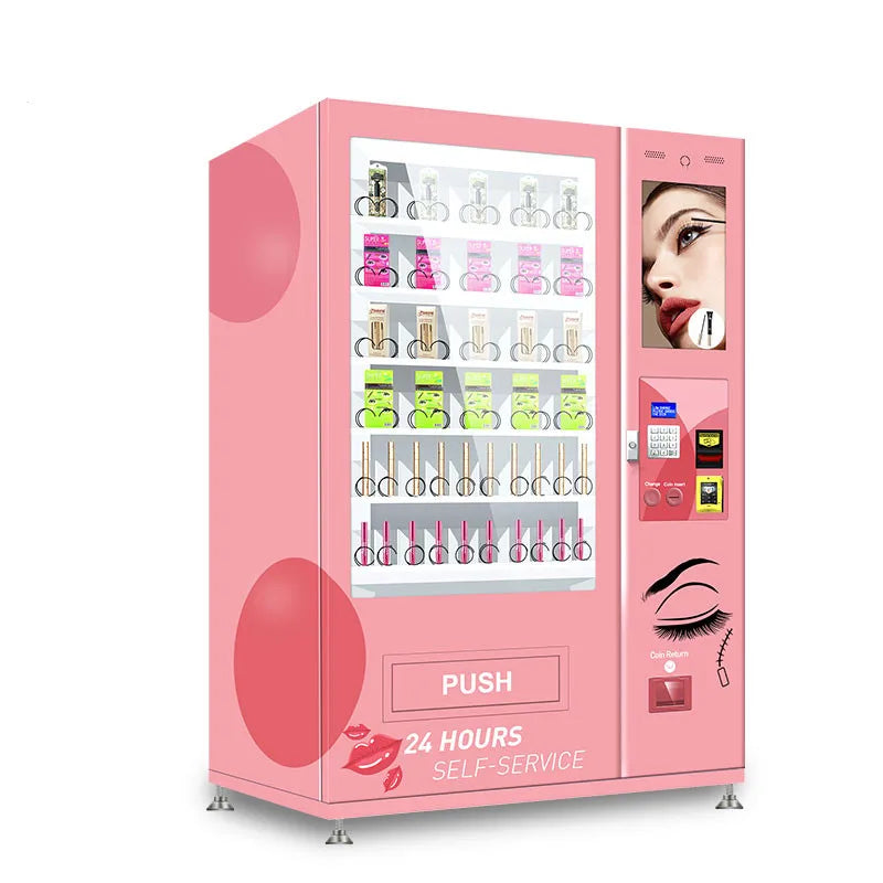 Touch Screen Hair Eyelash Cosmetics Vending Machine for Lashes Vending Machine Beauty Toiletry Bag Makeup Wigs Vendor Kiosk