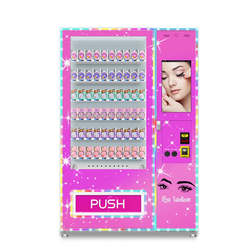 Touch Screen Hair Eyelash Cosmetics Vending Machine for Lashes Vending Machine Beauty Toiletry Bag Makeup Wigs Vendor Kiosk