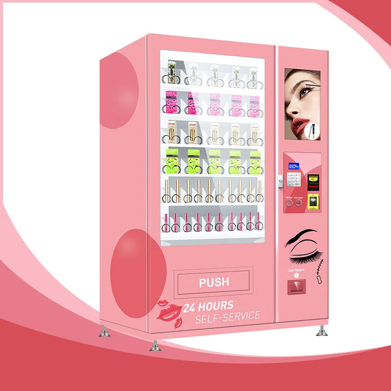 Touch Screen Hair Eyelash Cosmetics Vending Machine for Lashes Vending Machine Beauty Toiletry Bag Makeup Wigs Vendor Kiosk